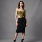 Women's Olive Leather Corset