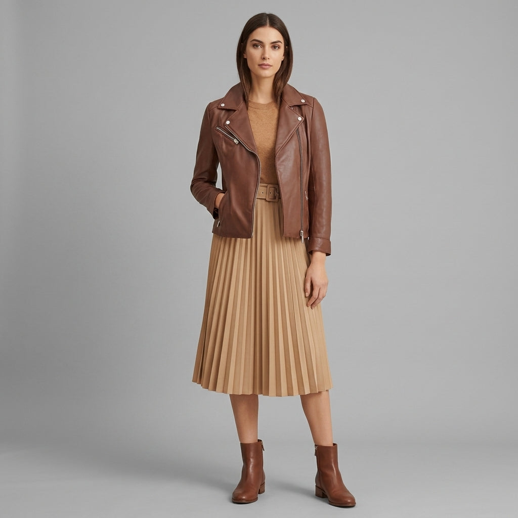 Women's Brown Leather Jacket