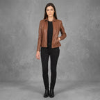 Women's Brown Leather Jacket