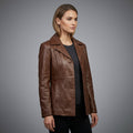 Women's Brown Leather Jacket