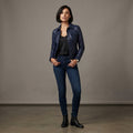 Women's Blue Leather Jacket