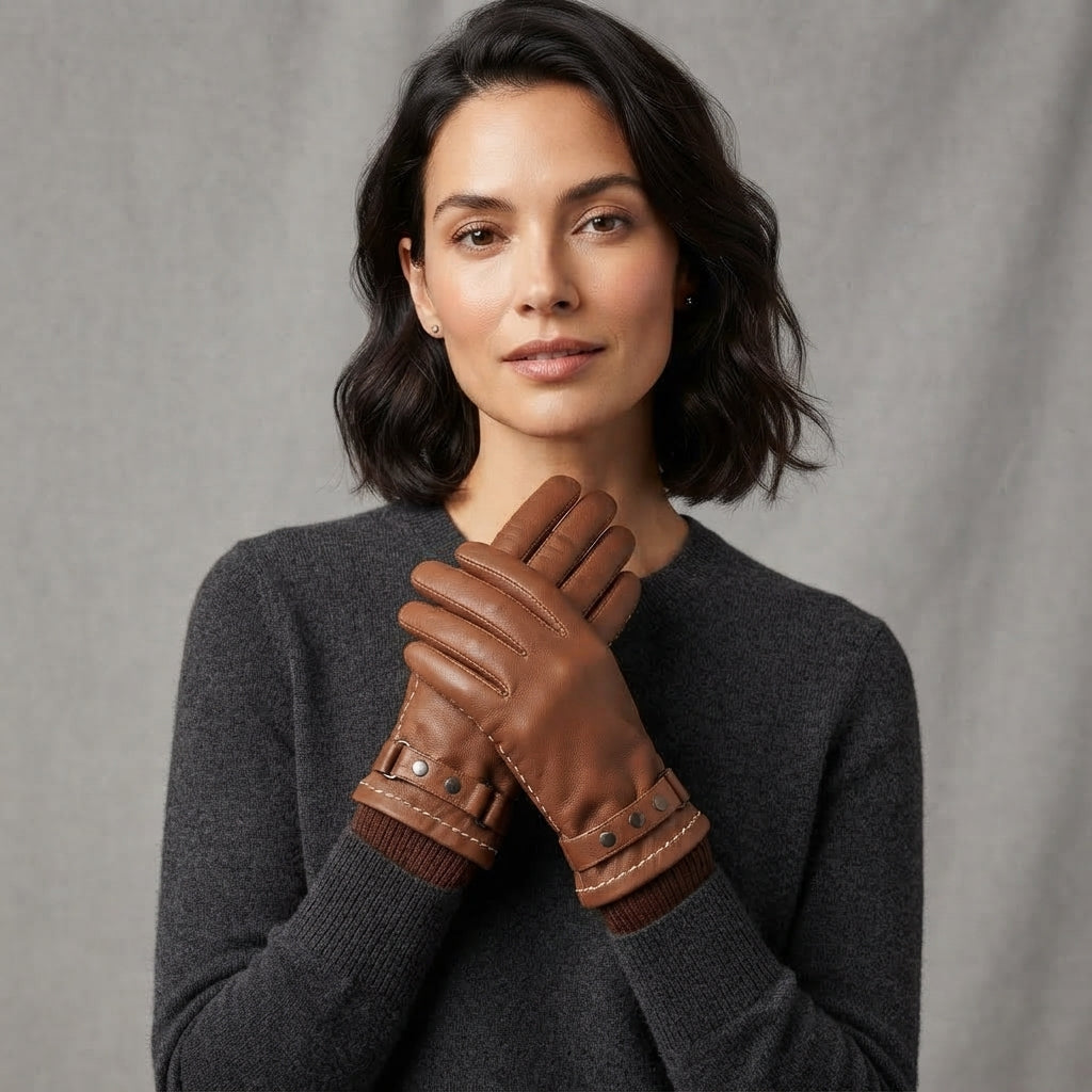 Buy Women's Tan Leather Gloves