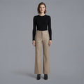 Women's Beige Leather Pant