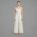 Women's White Leather Pant