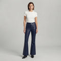 Women's Blue Leather Pant