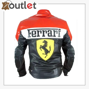 Ferrari Racing Motorbike Leather Jacket