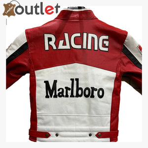 Formula F1 Marlboro Men Motorbike Racing Leather Jacket Leather Outlet