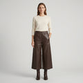 Women's Brown Leather Pant