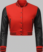 Damen Collegejacke Rot & Schwarz
