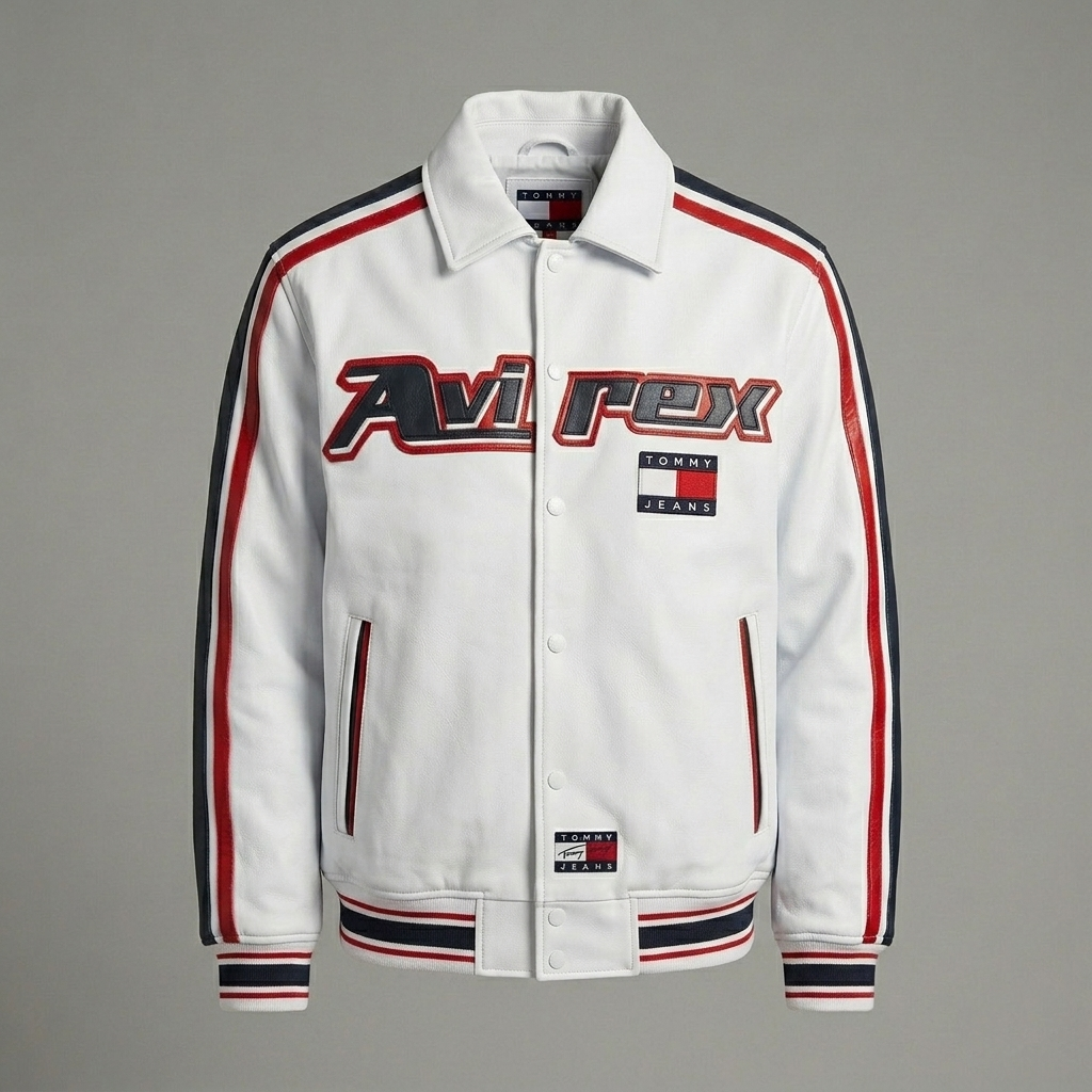 Herren Sport-Lederbomberjacke – Moto Streetwear Stil
