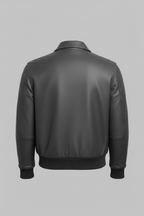 Leder Fliegerjacke Metropolitan Holzkohlegrau – Aviator-Stil