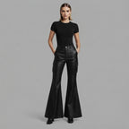 Women's Black Leather Pant