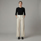 Women's White Leather Pant