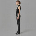 Women's Black Leather Pant
