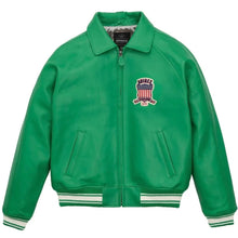 Load image into Gallery viewer, Green Avirex  Bomber Leather Jacket Leather Outlet
