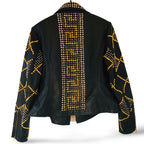 Handmade Studded Leather Jacket Leather Outlet