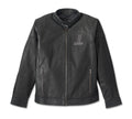 Harley-Davidson #1 Logo Men's Black Leather Biker Jacket