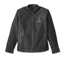 Load image into Gallery viewer, Harley-Davidson #1 Logo Men&#39;s Black Leather Biker Jacket
