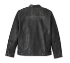 Harley-Davidson #1 Logo Men's Black Leather Biker Jacket