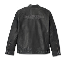 Load image into Gallery viewer, Harley-Davidson #1 Logo Men&#39;s Black Leather Biker Jacket
