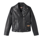 Harley-Davidson Damen Lederjacke zum 120. Jubiläum, Schwarz