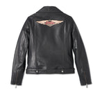 Harley-Davidson Damen Lederjacke zum 120. Jubiläum, Schwarz