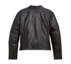 Harley-Davidson Damen Lederjacke mit gestreiften Ärmeln