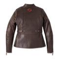 Harley-Davidson Damen Victory Lane Motorradjacke aus schwarzem Leder