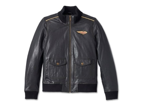 Harley-Davidson Damen Bomber-Lederjacke zum 120. Jubiläum