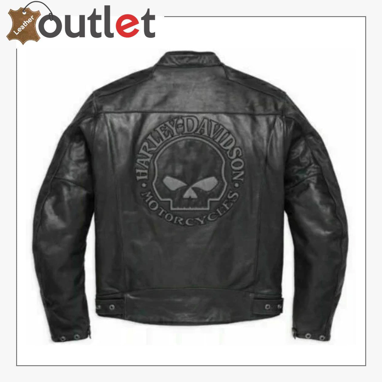 Harley Davidson Herren Lederjacke "Reflective Skull"