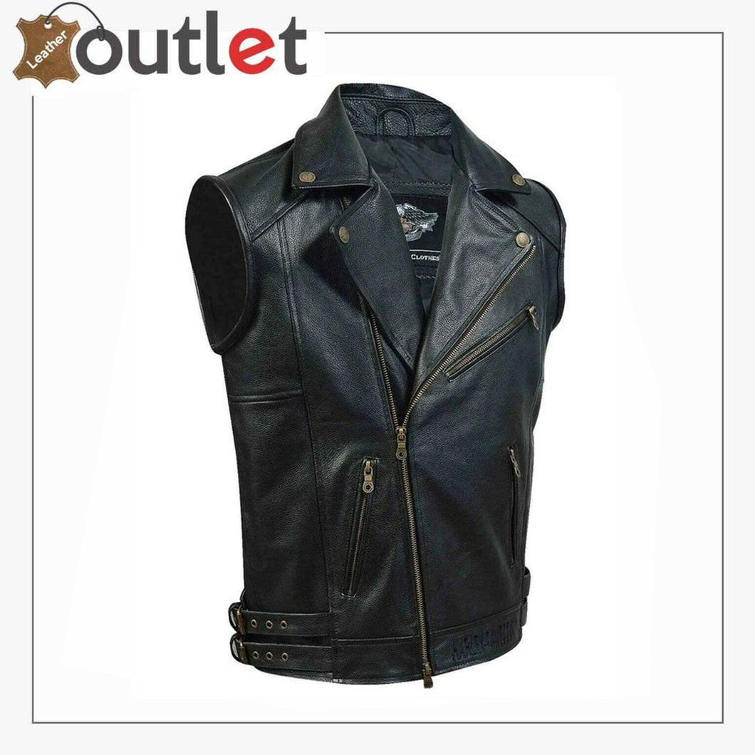 Harley Davidson Mens Layton Vintage Leather Vest