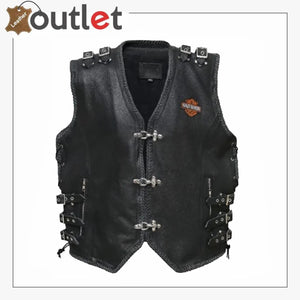 Harley Davidson Mens Piston Ii Leather Vest