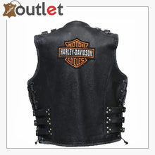 Load image into Gallery viewer, Harley Davidson Mens Piston Ii Leather Vest
