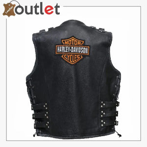 Harley Davidson Mens Piston Ii Leather Vest