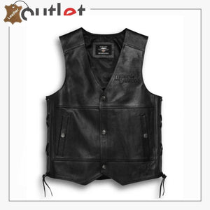 Harley Davidson Mens Tradition II Leather Vest