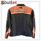 Harley Davidson Orange Screaming Eagle Lederjacke