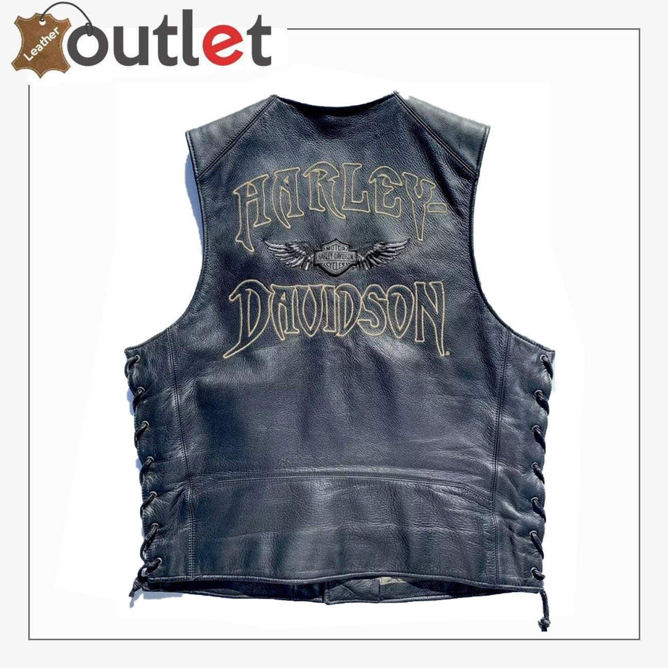 Harley Davidson Mens RELIC Wille G Skull Leather Vest