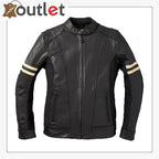 Indische Motorradjacke aus schwarzem Leder