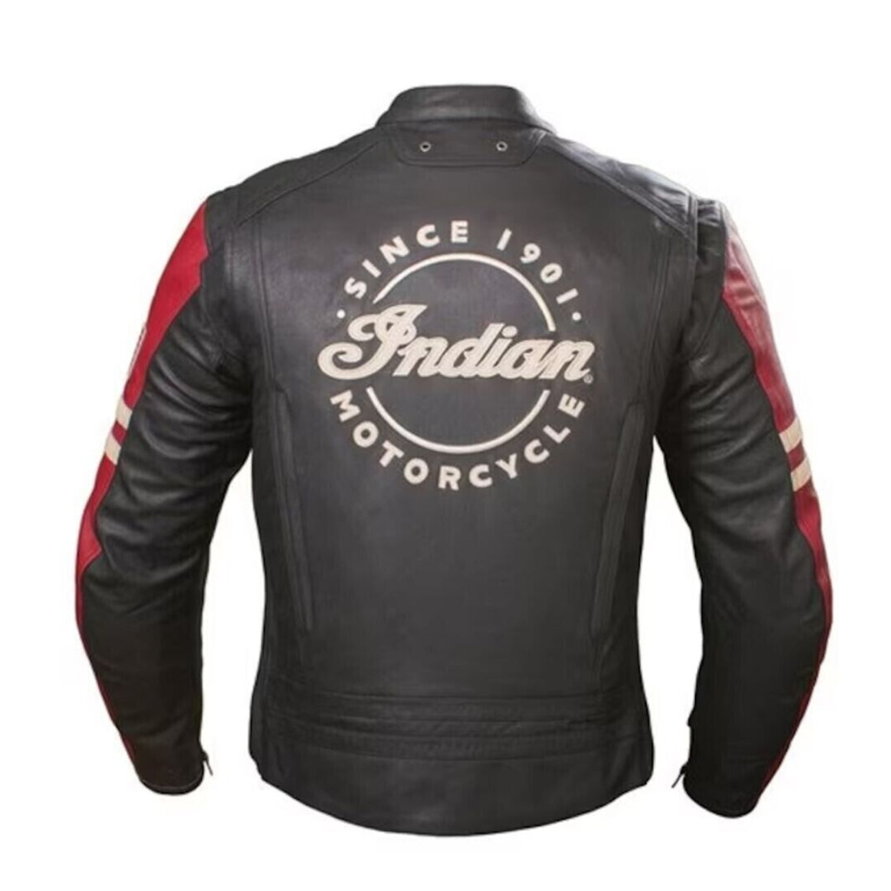 Indian Motorcycle Men's Black Leather Biker jacket Leather Outlet