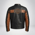 Harley Davidson Classic Cruiser Colorblock Leather Jacket
