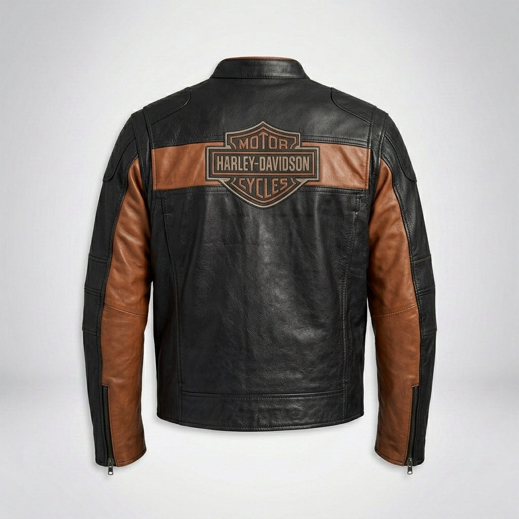 Harley Davidson Classic Cruiser Colorblock Lederjacke