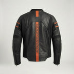 Men’s Brawler Leather Moto Jacket – Harley-Style Black Biker Jacket