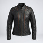 Women’s Epoch Leder Motorradjacke – Harley Davidson Schwarze Bikerjacke