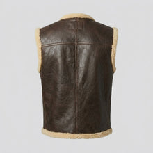 Laden Sie das Bild in den Galerie-Viewer, Aero Outlaw Shearling-Lederweste – Klassischer Biker-Stil
