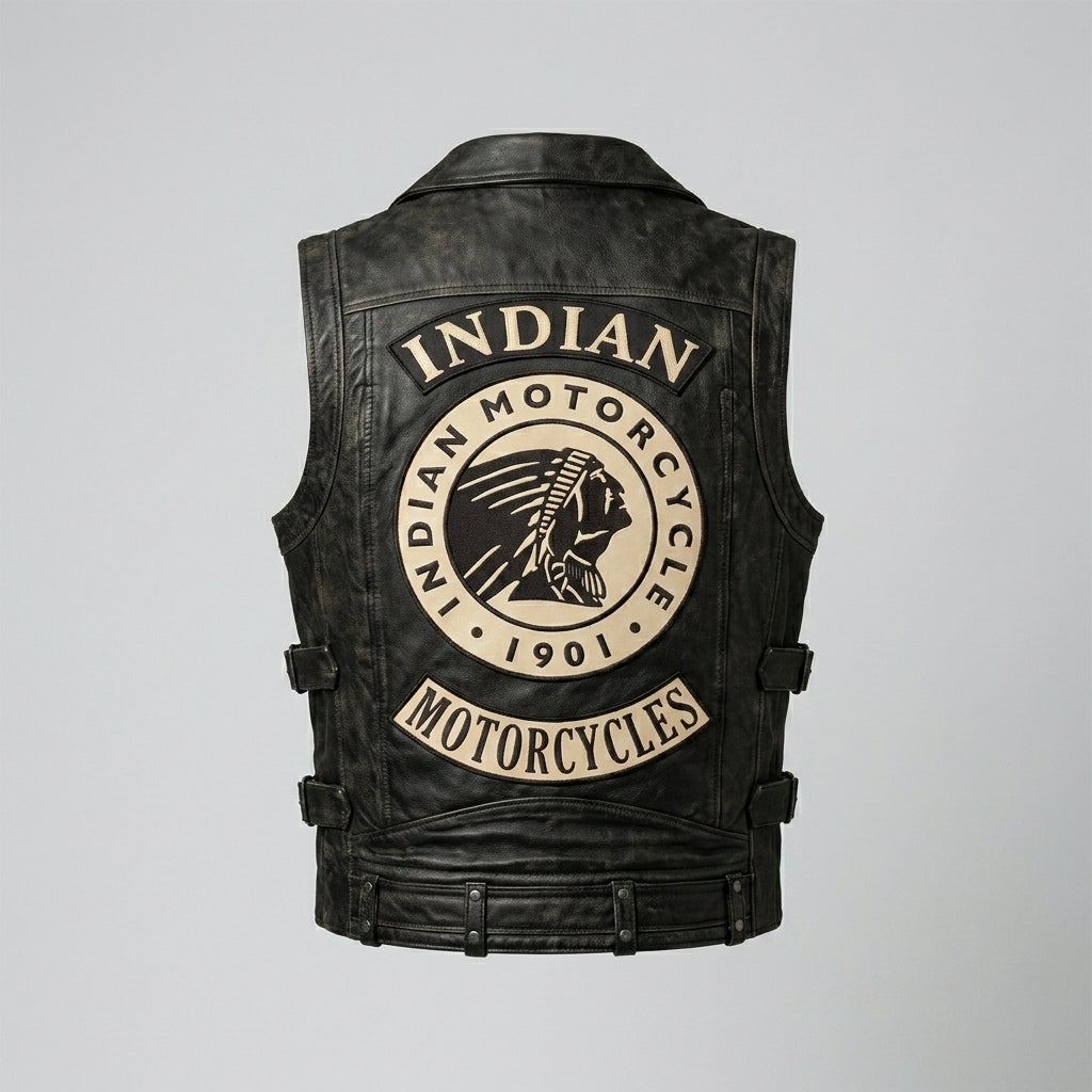Indian Motorcycle Echtlederweste – Klassische Rider Edition