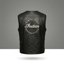 Laden Sie das Bild in den Galerie-Viewer, Indian Motorcycle Buffalo-Leder-Westernweste – Klassische Rider Edition

