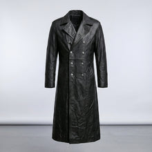Load image into Gallery viewer, Men’s German Officer WW2 Style Leather Trench Coat – Classic Military Edition
