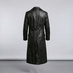 Men’s German Officer WW2 Style Leather Trench Coat – Classic Military Edition