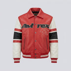 All Star Varsity Leder Bomberjacke – Salvage Red Edition