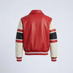 All Star Varsity Leder Bomberjacke – Salvage Red Edition